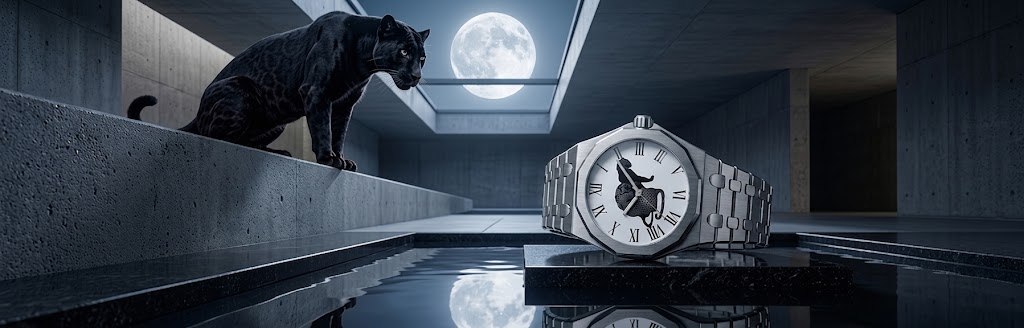 Reloj bajo la luna llena
